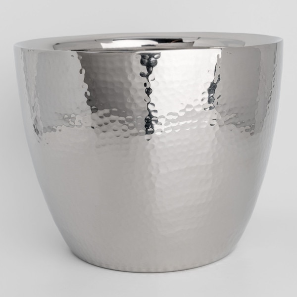 Image of Hammered Stainless Steel Ice Bucket 6.75" 4