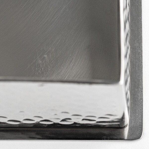 Image of Hammered Stainless Steel Square Plate 7.25" 5