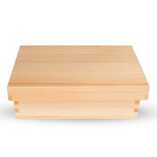 Hinoki Wooden Lidded Box 9"