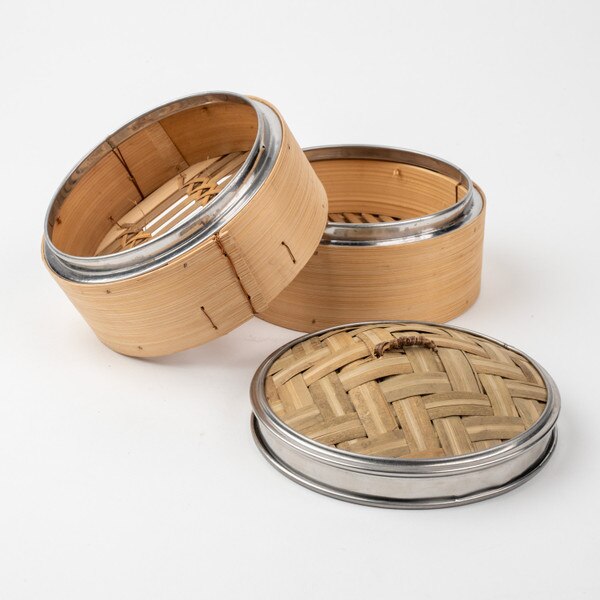 Image of Bamboo Steamer 2 Tier 5" 5