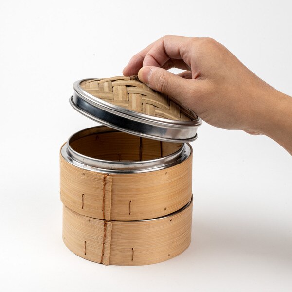 Image of Bamboo Steamer 2 Tier 5" 8