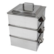Stainless Steel Kaku Steamer 3 Tier 12.5"
