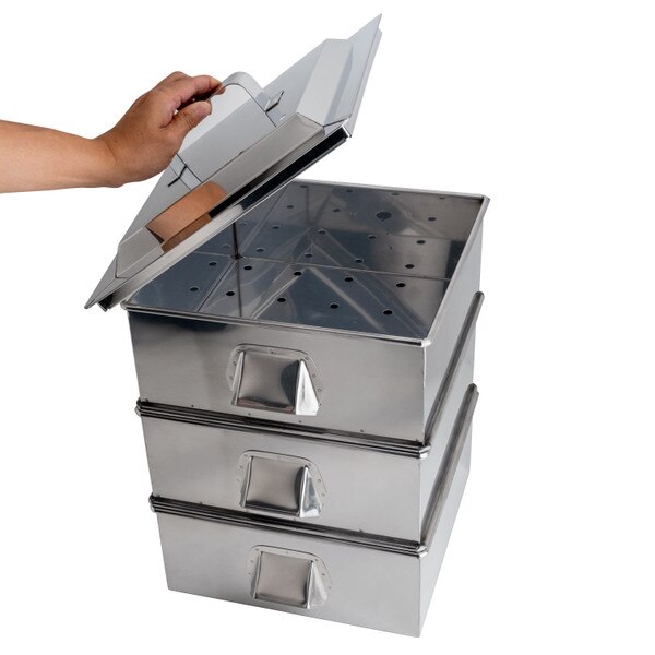 Image of Stainless Steel Kaku Steamer 3 Tier 12.5" 2