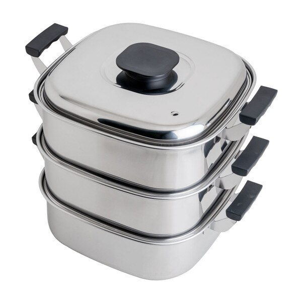 Image of Stainless Steel Steamer 3 Tier 1