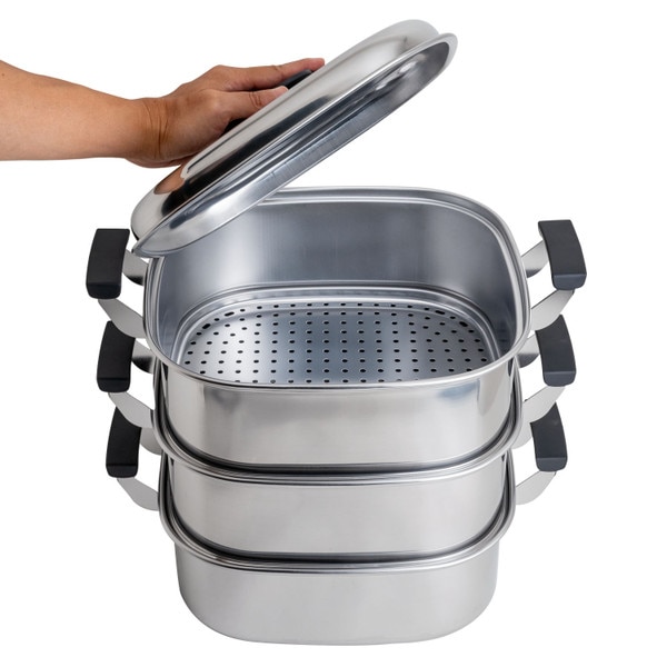 Image of Stainless Steel Steamer 3 Tier 2
