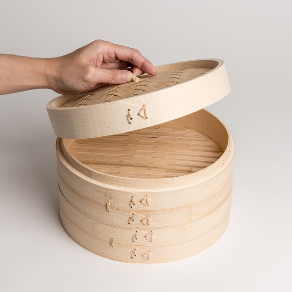 Image of Bamboo Steamer 2 Tier 10" (25cm) 5