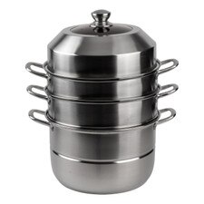 Stainless Steel Maru Steamer 3 Tier 14.25"