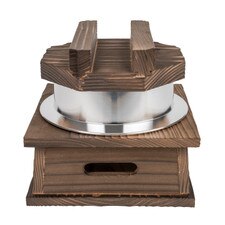 Aluminum Kamameshi Pot Set w/ Wooden Lid and Base 6.5"