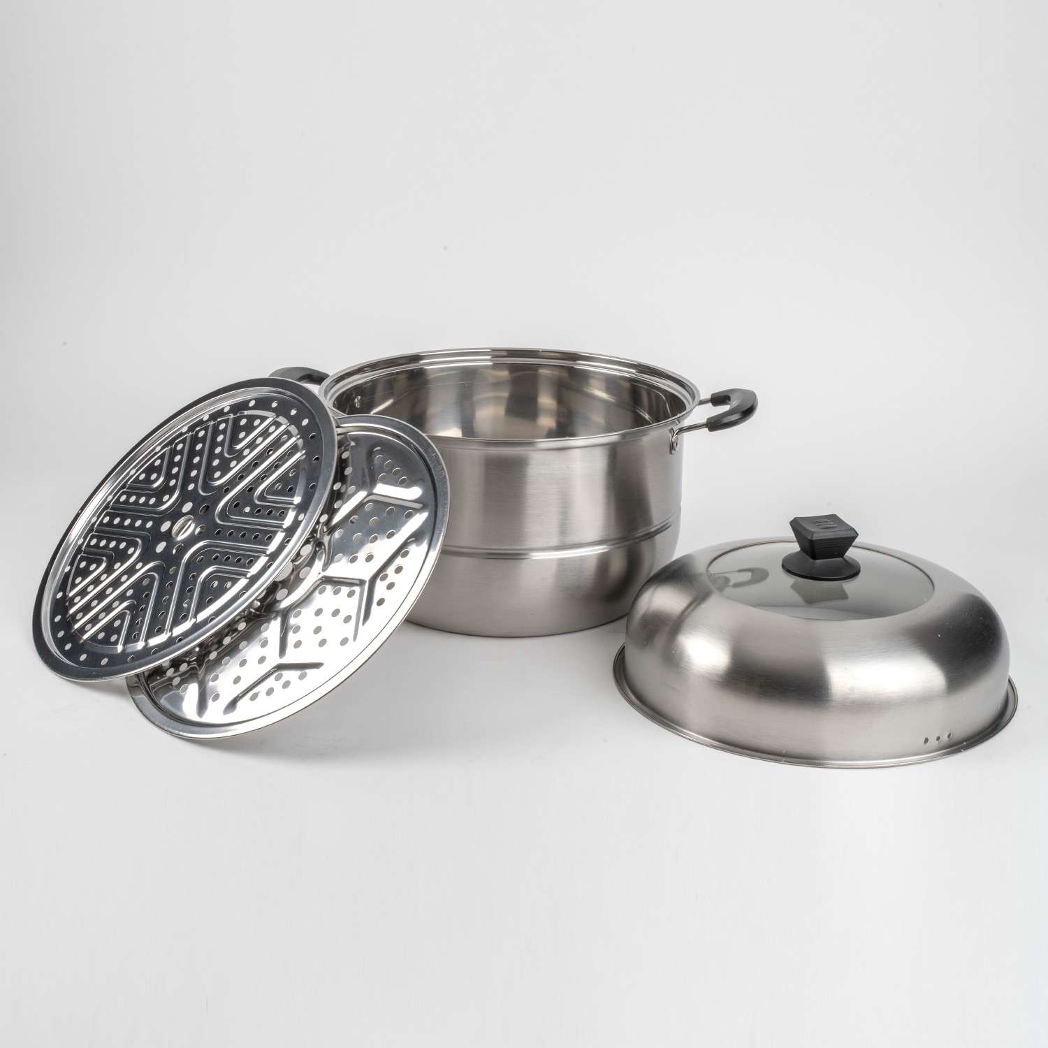 キッチン家電 AKAO 2 tier round steamer, 28 cm