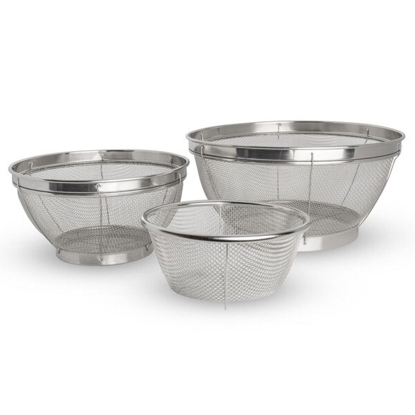 Image of 3 Pieces Stainless Mesh Colander Set 1