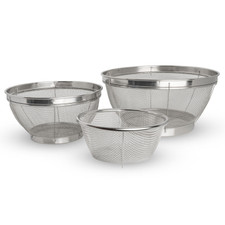 3 Pieces Stainless Mesh Colander Set hover-image