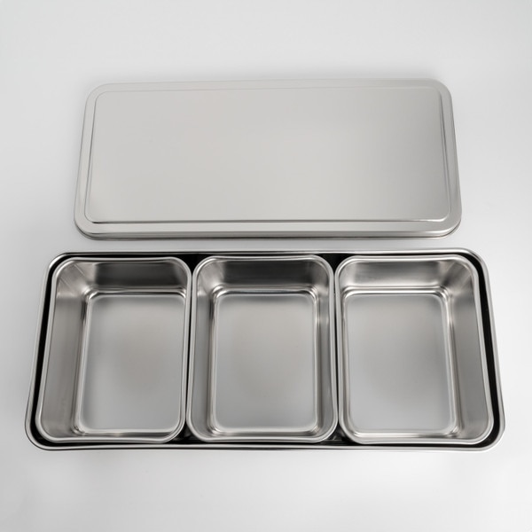 Image of Stainless Steel Yakumi Pan - 3 Compartments 3