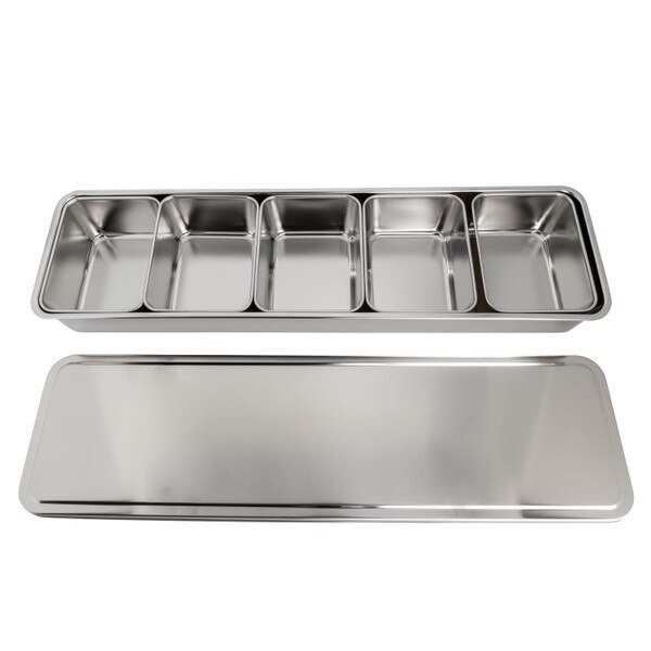 Stainless Steel Yakumi Mise En Place Pan 4 Compartment Set