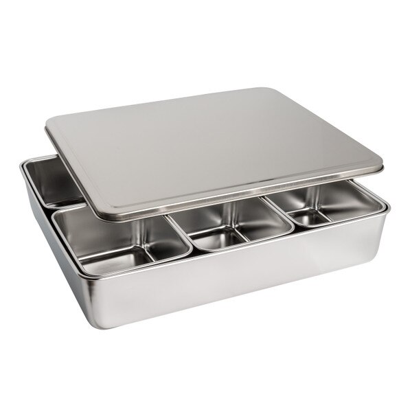 Stainless Steel Yakumi Pan - 6 Compartments