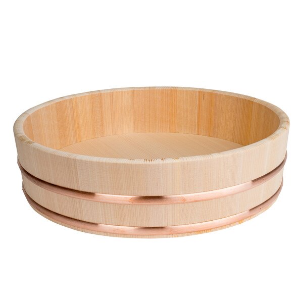Image of Cypress Wooden Rice Mixing Tub (Hangiri) - 39cm 1