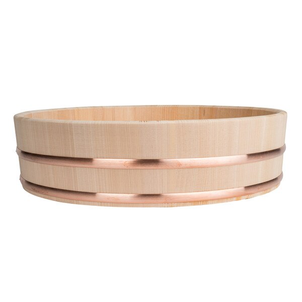 Image of Cypress Wooden Rice Mixing Tub (Hangiri) - 39cm 2