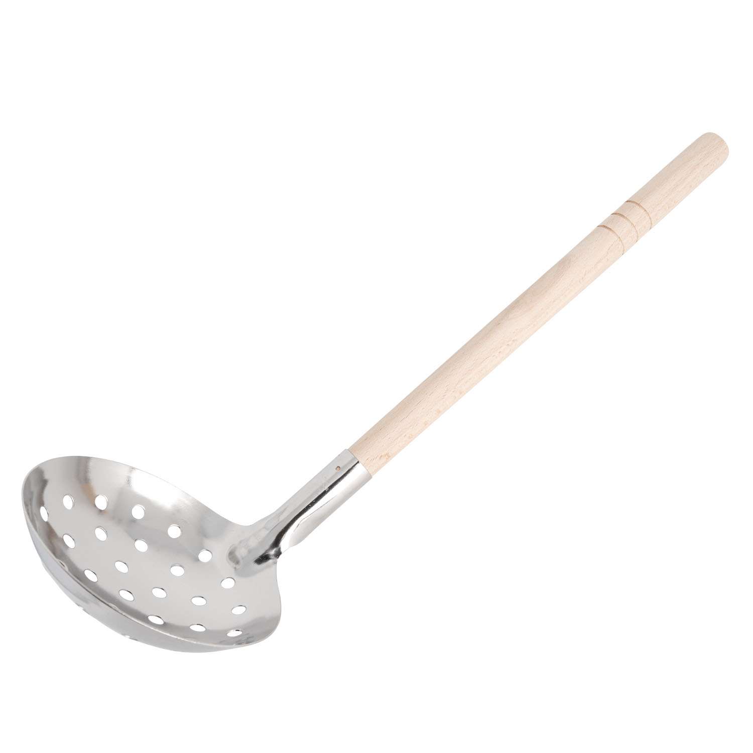 Slotted Ladle with Wooden Handle