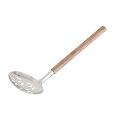 Wooden Leaf Slotted Ladle 8.75"