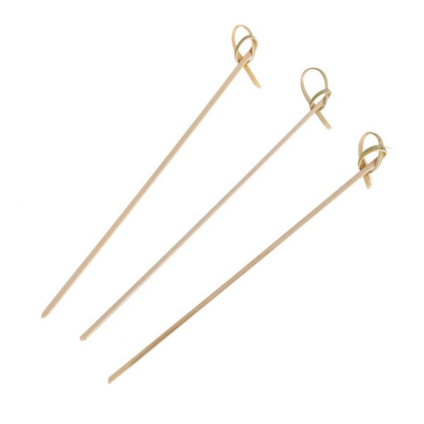 Image of Disposable Knotted Bamboo Skewers (Noshi Gushi) 4.7”L (12cm) (100/pack) 1