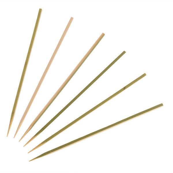 Image of Disposable Square Bamboo Skewers 6” (15cm) (100/pack) 1