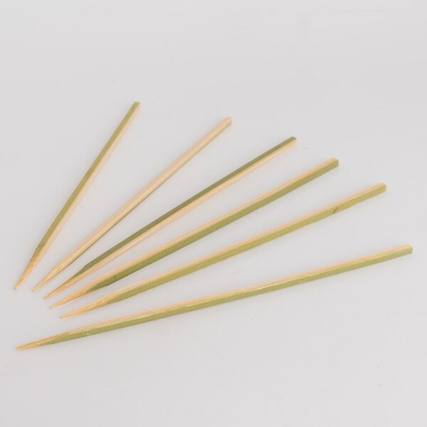 Image of Disposable Square Bamboo Skewers 6” (15cm) (100/pack) 2