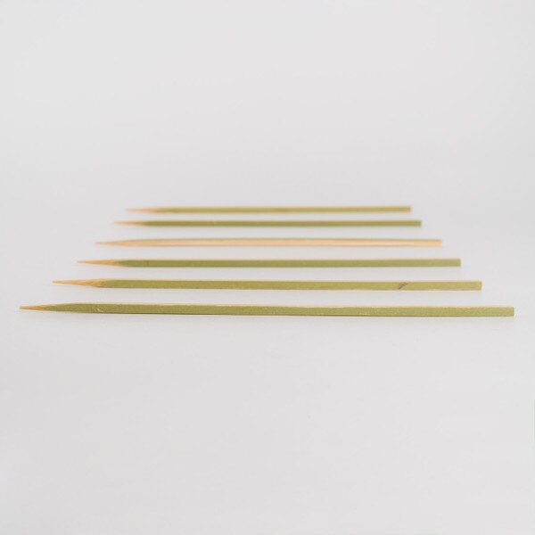 Image of Disposable Square Bamboo Skewers 6” (15cm) (100/pack) 3
