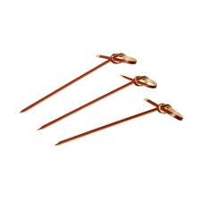 Disposable Brown Bamboo Knotted Skewers 100/bag