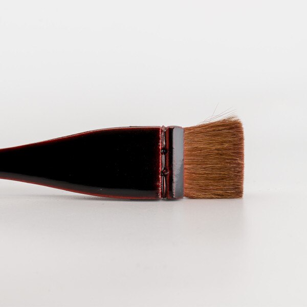 Image of Medium Lacquered Wooden Horse Hair Sauce Brush 8.5" 2