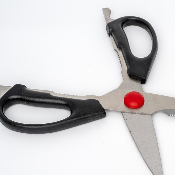 Image of Black Handle Multi Function Kitchen Scissors 8.5" 6