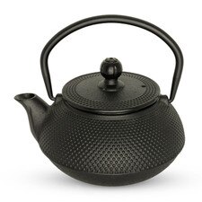 Cast Iron Black Arare Teapot 8 oz