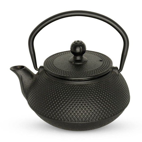 Image of Cast Iron Black Arare Teapot 8 oz 1