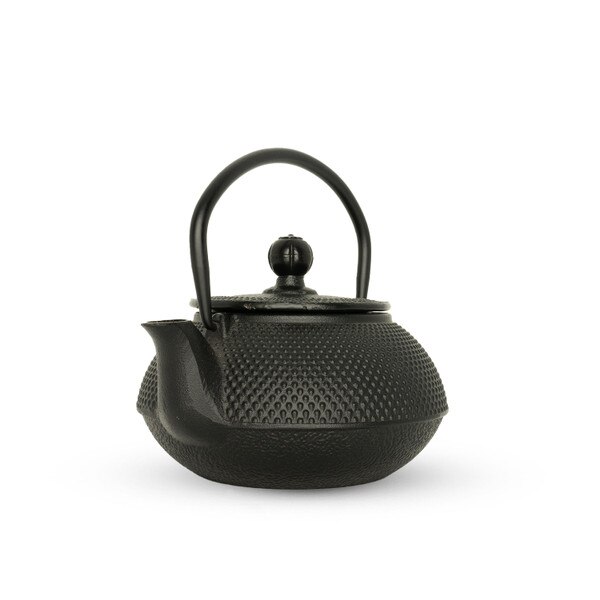 Image of Cast Iron Black Arare Teapot 8 oz 2