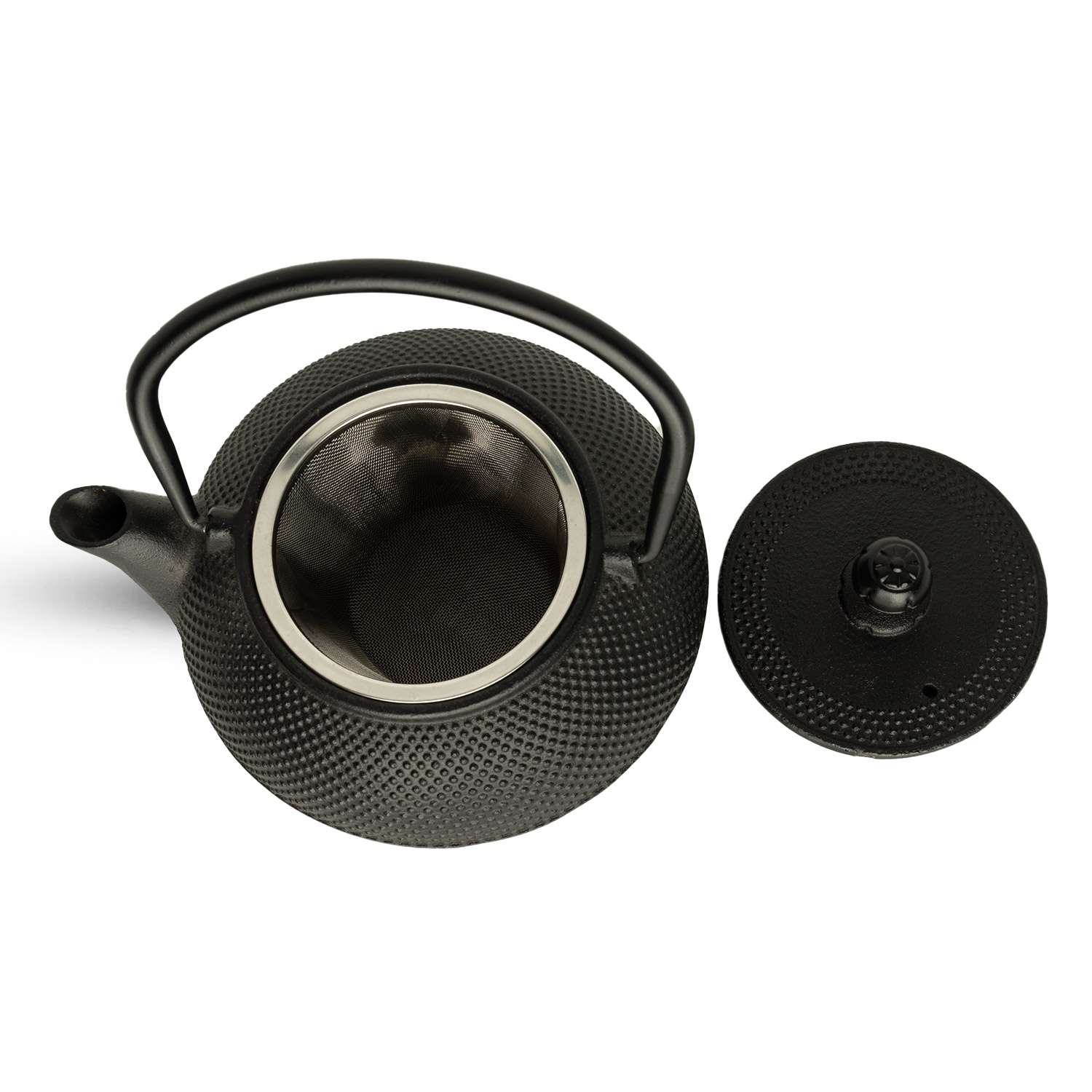 Cast Iron Black Arare Teapot 8 oz | Korin