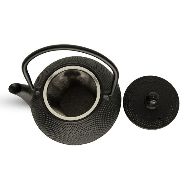 Image of Cast Iron Black Arare Teapot 8 oz 4