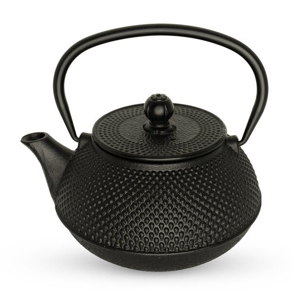 Image of Cast Iron Black Arare Teapot 18 oz 1