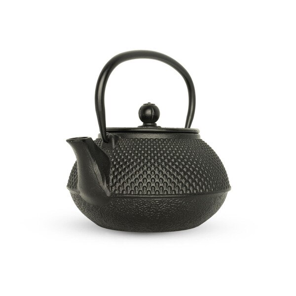Image of Cast Iron Black Arare Teapot 18 oz 2