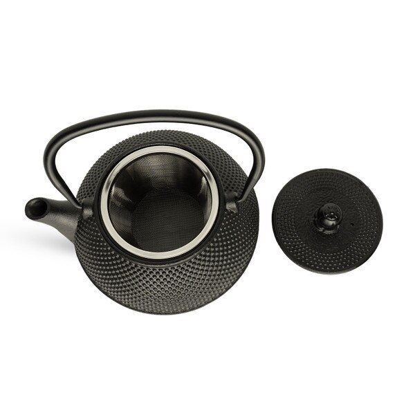 Image of Cast Iron Black Arare Teapot 18 oz 4
