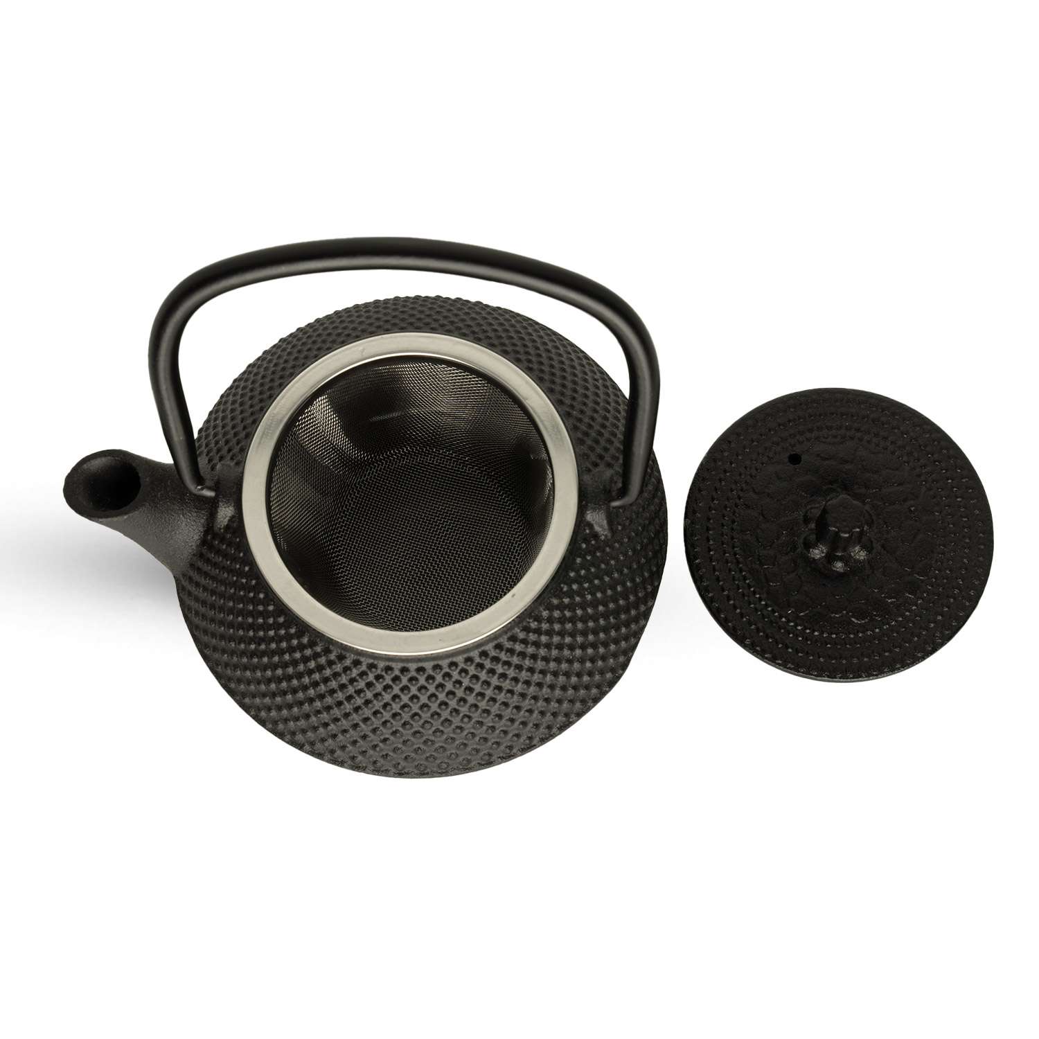 Cast Iron Black Arare Teapot 26 oz | Korin