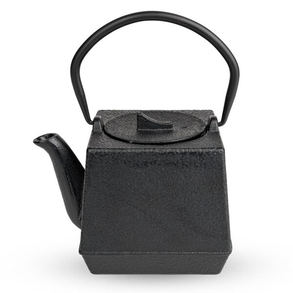 Image of Black Square Cast Iron Teapot 20 oz 1