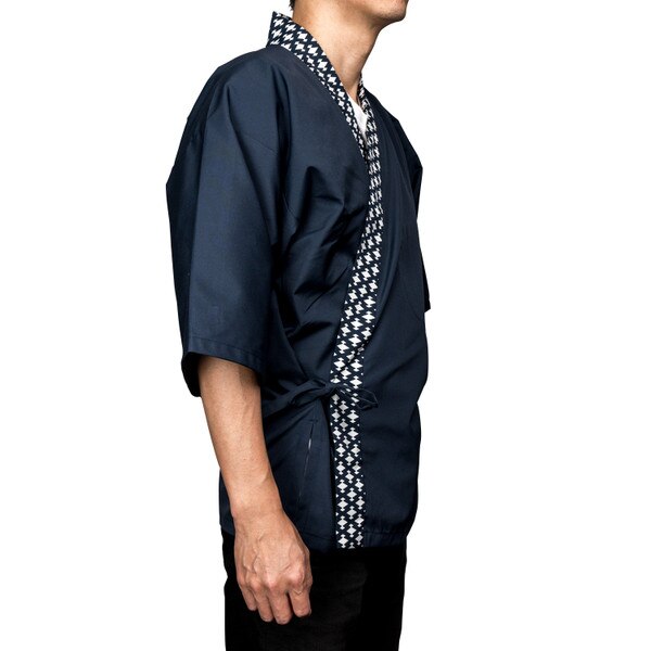 Image of Blue Daiya Collar Sushi Chef Coat - Large 2