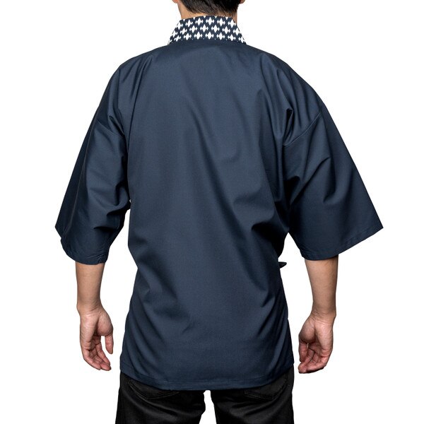 Image of Blue Daiya Collar Sushi Chef Coat - Large 3
