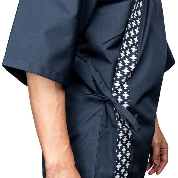 Image of Blue Daiya Collar Sushi Chef Coat - Large 4