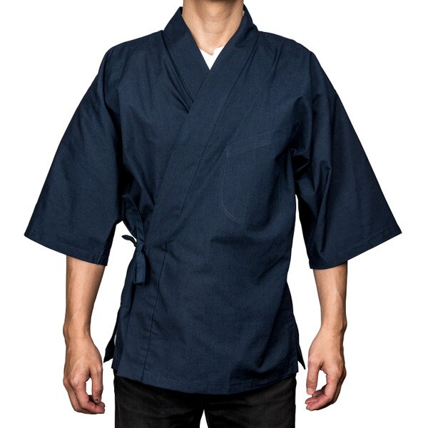 Image of Dark Blue Sushi Chef Coat - Large 1
