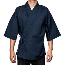 Dark Blue Sushi Chef Coat - Medium