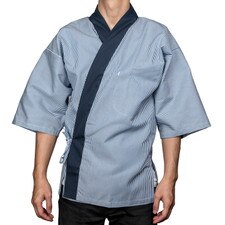 Blue Striped Sushi Chef Coat - Extra Large
