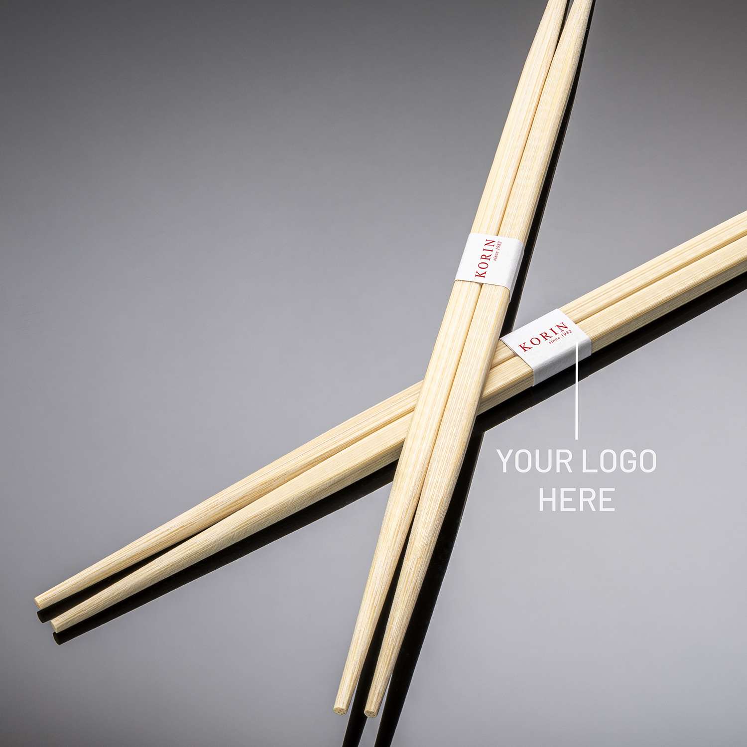Custom Double Pointed Disposable Bamboo Chopsticks 9.5