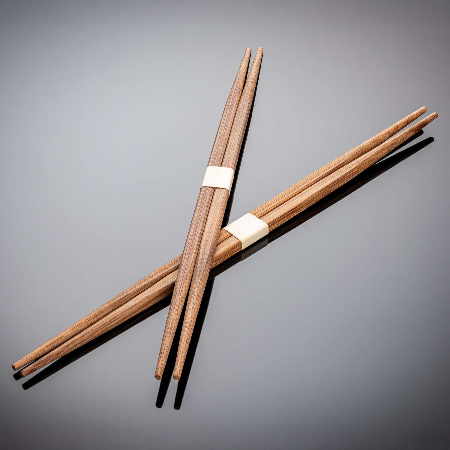 Disposable Double Pointed Carbonized Bamboo Chopsticks 9.5