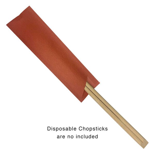 Image of Red Paper Sleeve for Chopsticks 2