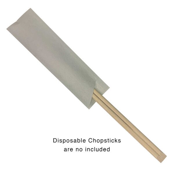 Image of Silver Paper Sleeve for Chopsticks 2