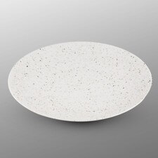 Cambria White Speckled Round Plate